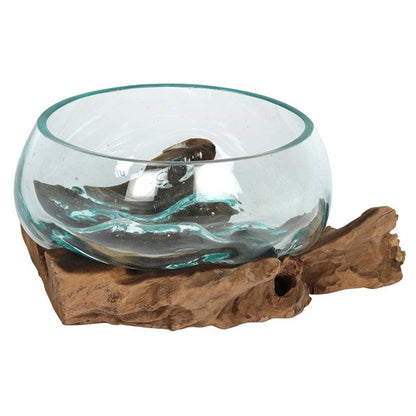 Small Molten Glass on Root Wood - 20cm