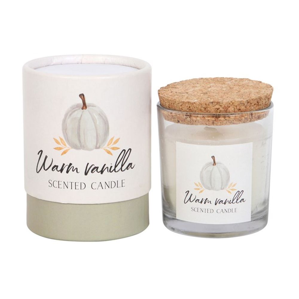 Warm Vanilla Autumn Candle - Scented Vanilla Candle