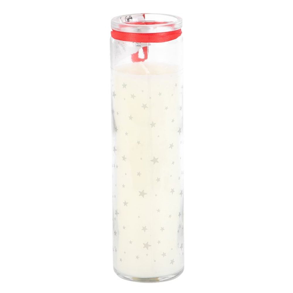 White Vanilla Advent Tube Candle - Scented Christmas Candle