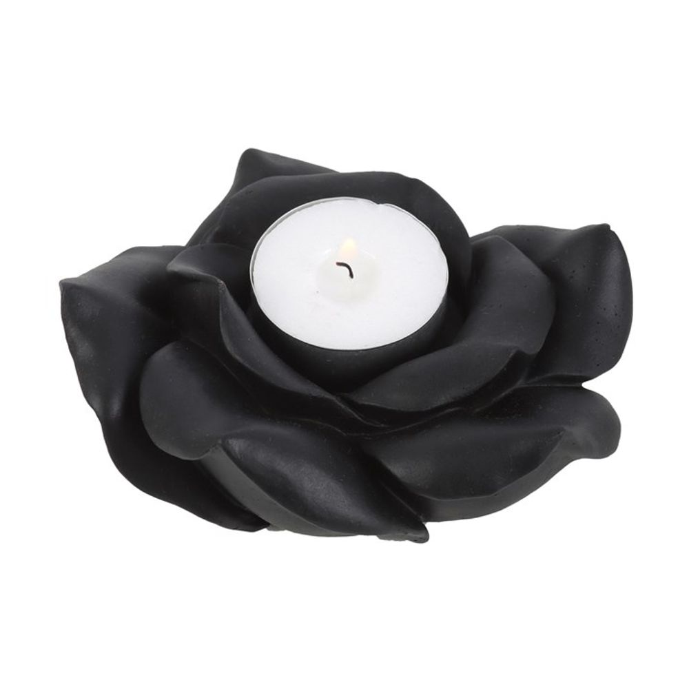 Black Rose Tealight Candle Holder