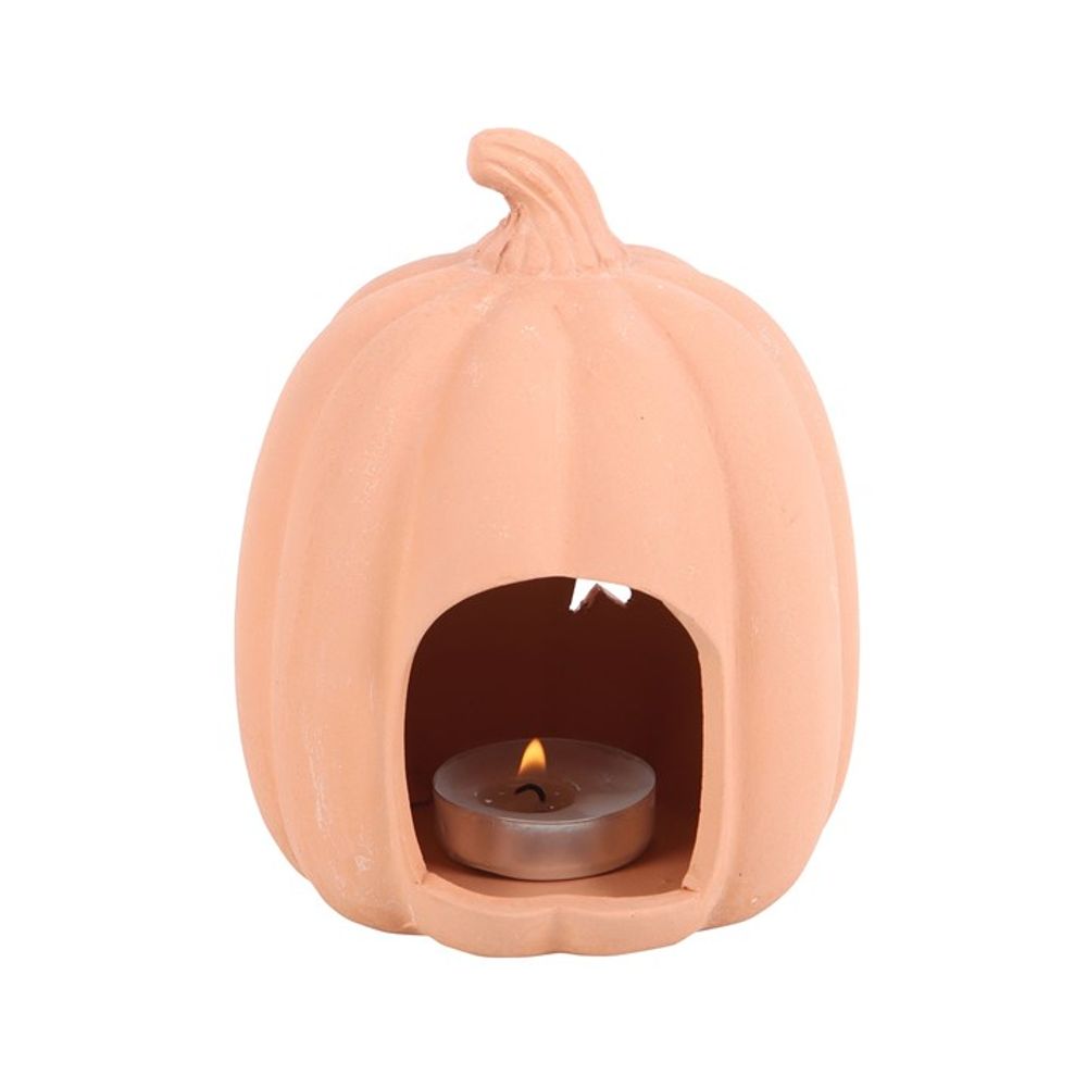 Terracotta Pumpkin Tealight Holder - 9cm