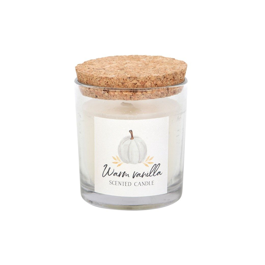 Warm Vanilla Autumn Candle - Scented Vanilla Candle