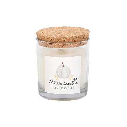 Warm Vanilla Autumn Candle - Scented Vanilla Candle