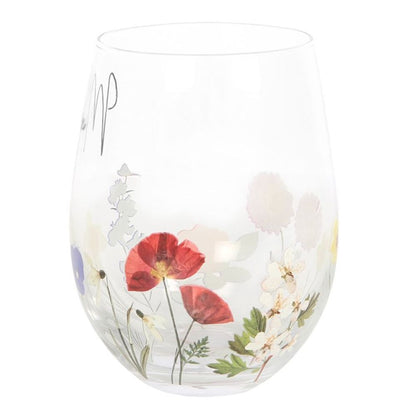 Mum Wildflower Stemless Glass - 500ML