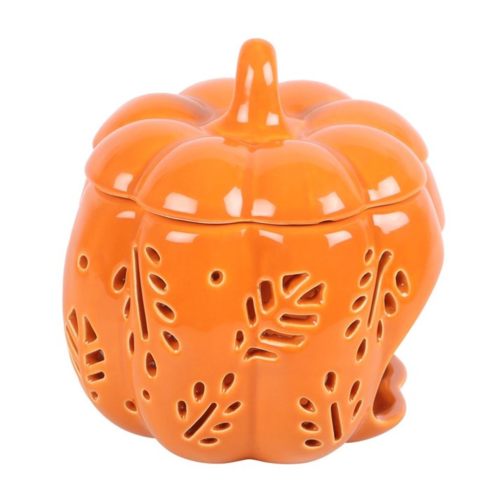 Orange Autumn Leaves Pumpkin Oil Burner / Tealight Holder