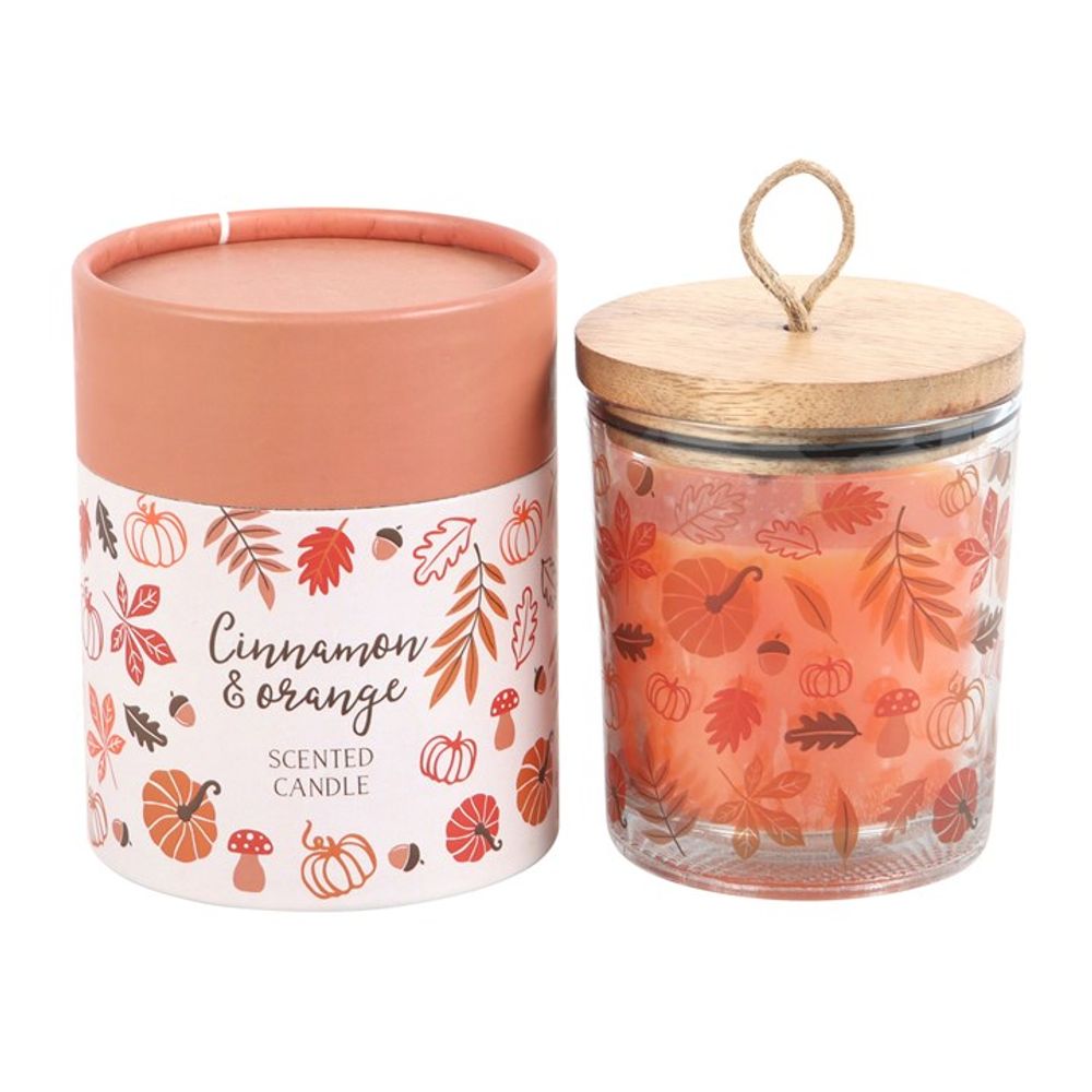 Autumn Leaves Cinnamon & Orange Scented Candle