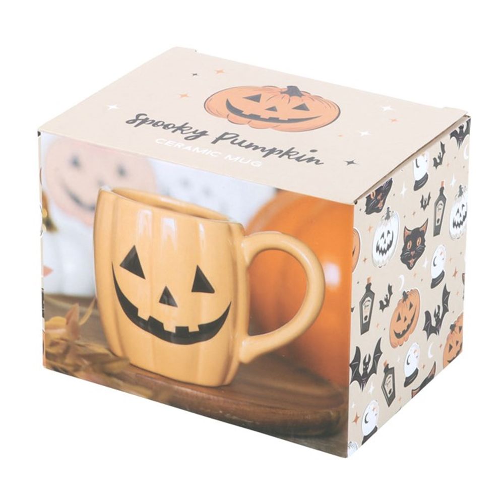 Orange Jack-o'-Lantern Pumpkin Shaped Mug - 380ML
