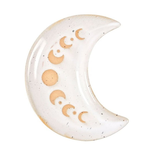 Ceramic Moon Phase Crescent Trinket - Tray 12cm