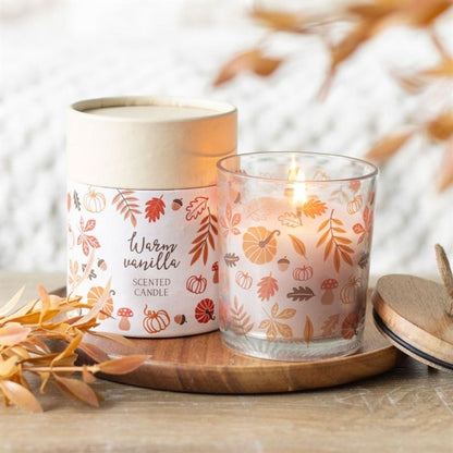 Autumn Leaves Warm Vanilla Scented Candle