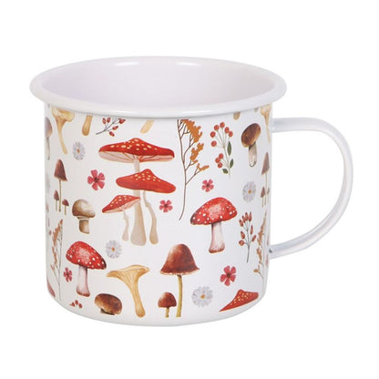 Mushroom Print Enamel Mug - 500ml