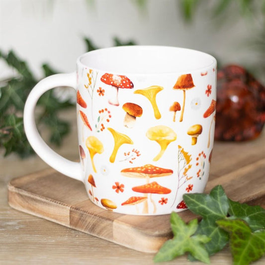 Ceramic Mushroom Print Mug - 360ml