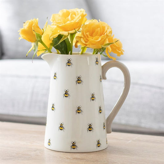 Bee Ceramic Flower Jug - 18cm