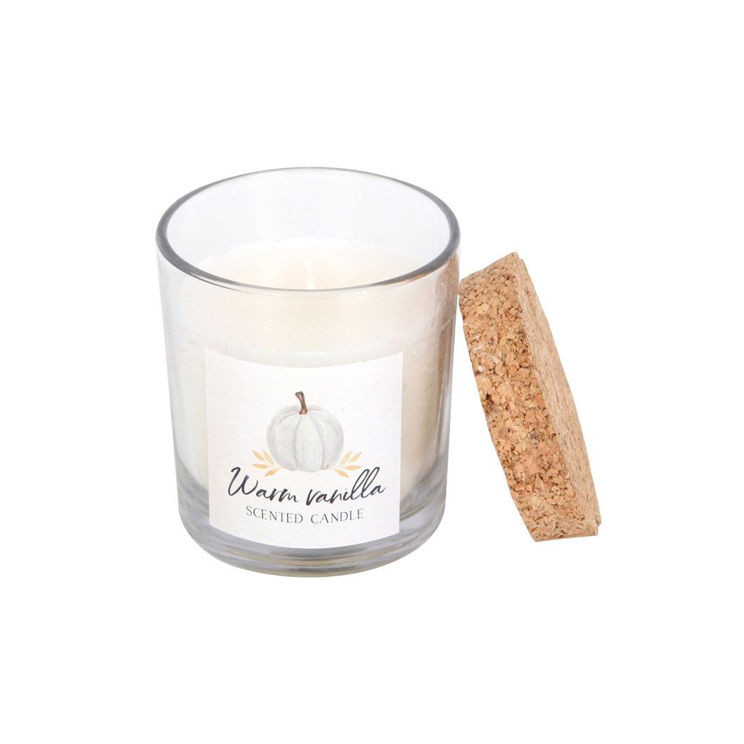 Warm Vanilla Autumn Candle - Scented Vanilla Candle