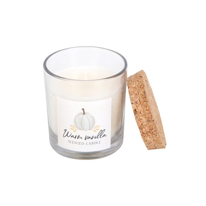 Warm Vanilla Autumn Candle - Scented Vanilla Candle