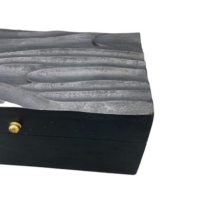 Wooden Antique Black Dunes Multi Purpose Storage Box 22cm
